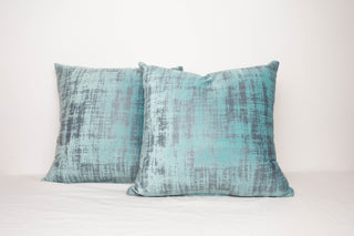 Aqua Flock pillows (Set of 2)