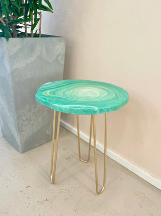 Resin accent table