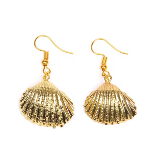 "Golden Shore" Scallop Earrings