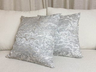 Molten silver throw pillow (Set of 2)