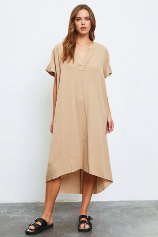 Morgan Linen Midi Tunic Dress