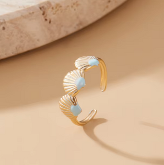 "Tide" Adjustable Seashell Ring