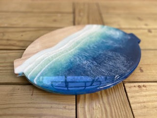 Oceanscape charcuterie oval tray